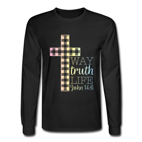 1098 4/4S Way Truth Life John 14:6 PREMIUM TSHIRT - black