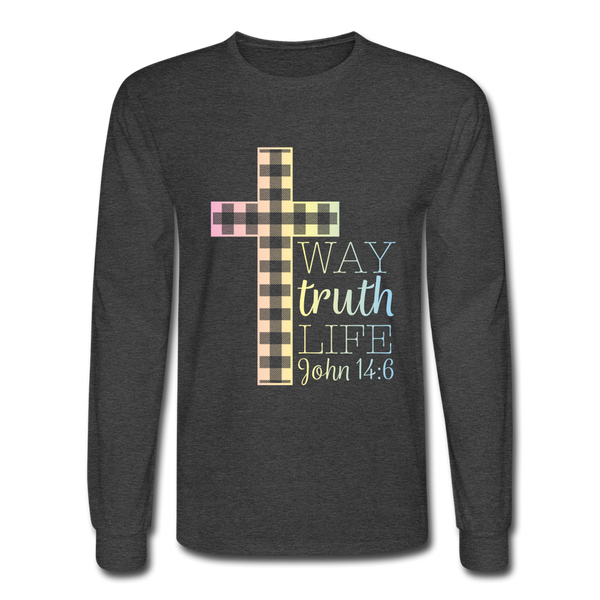 1098 4/4S Way Truth Life John 14:6 PREMIUM TSHIRT - heather black