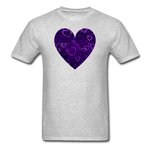 8122 1/4S Together at Twilight Heart PREMIUM TSHIRT - heather gray