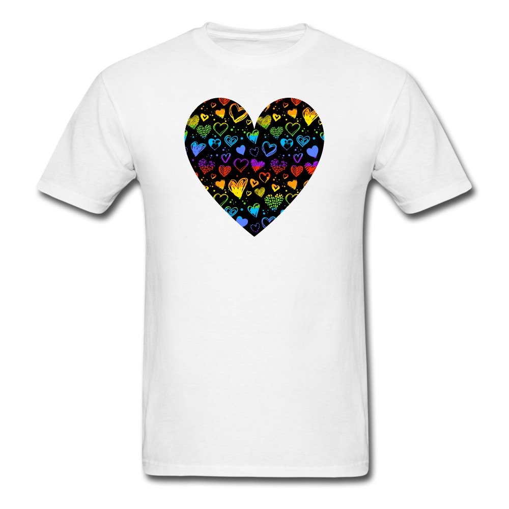 8124 1/4S Love Struck Heart PREMIUM TSHIRT - white