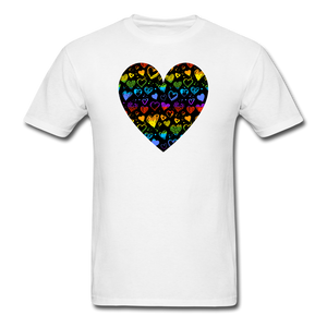 8124 1/4S Love Struck Heart PREMIUM TSHIRT - white