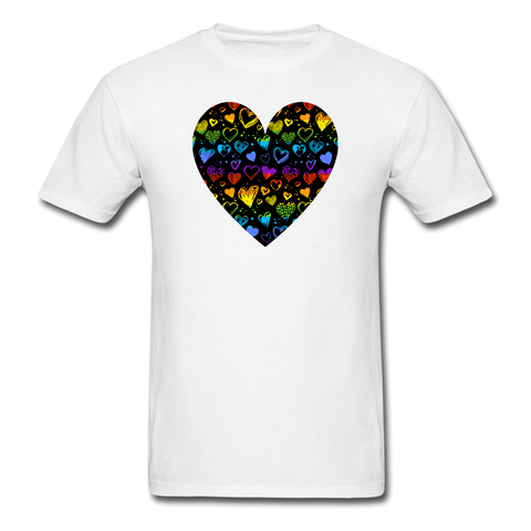 8124 1/4S Love Struck Heart PREMIUM TSHIRT - white