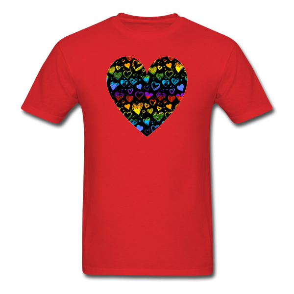 8124 1/4S Love Struck Heart PREMIUM TSHIRT - red