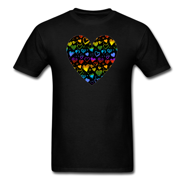 8124 1/4S Love Struck Heart PREMIUM TSHIRT - black