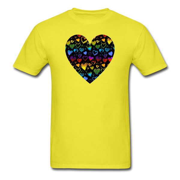 8124 1/4S Love Struck Heart PREMIUM TSHIRT - yellow