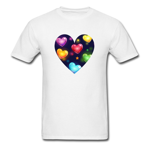 8129 Bubble Hearts PREMIUM TSHIRT - white