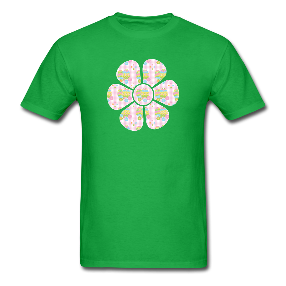 8149 1/4S Pink Plaid Easter POD DESIGNER LEGGINGS Flower PREMIUM TSHIRT - bright green
