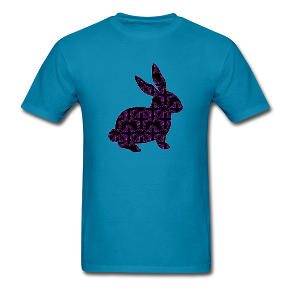 8152 1/4S Rejoice In Purple Bunny PREMIUM TSHIRT - turquoise