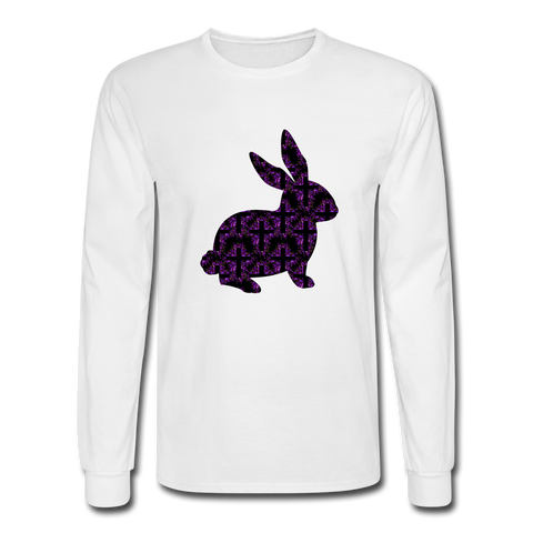 8152 4/4S Rejoice In Purple Bunny PREMIUM TSHIRT - white