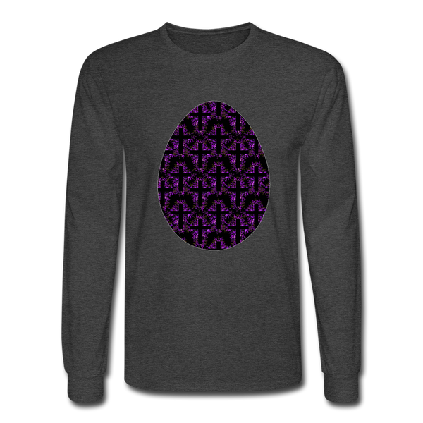 8152 4/4S Rejoice In Purple Egg PREMIUM TSHIRT - heather black