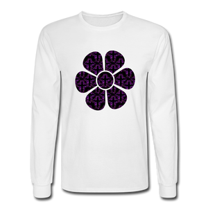 8152 4/4S Rejoice In Purple Flower PREMIUM TSHIRT - white