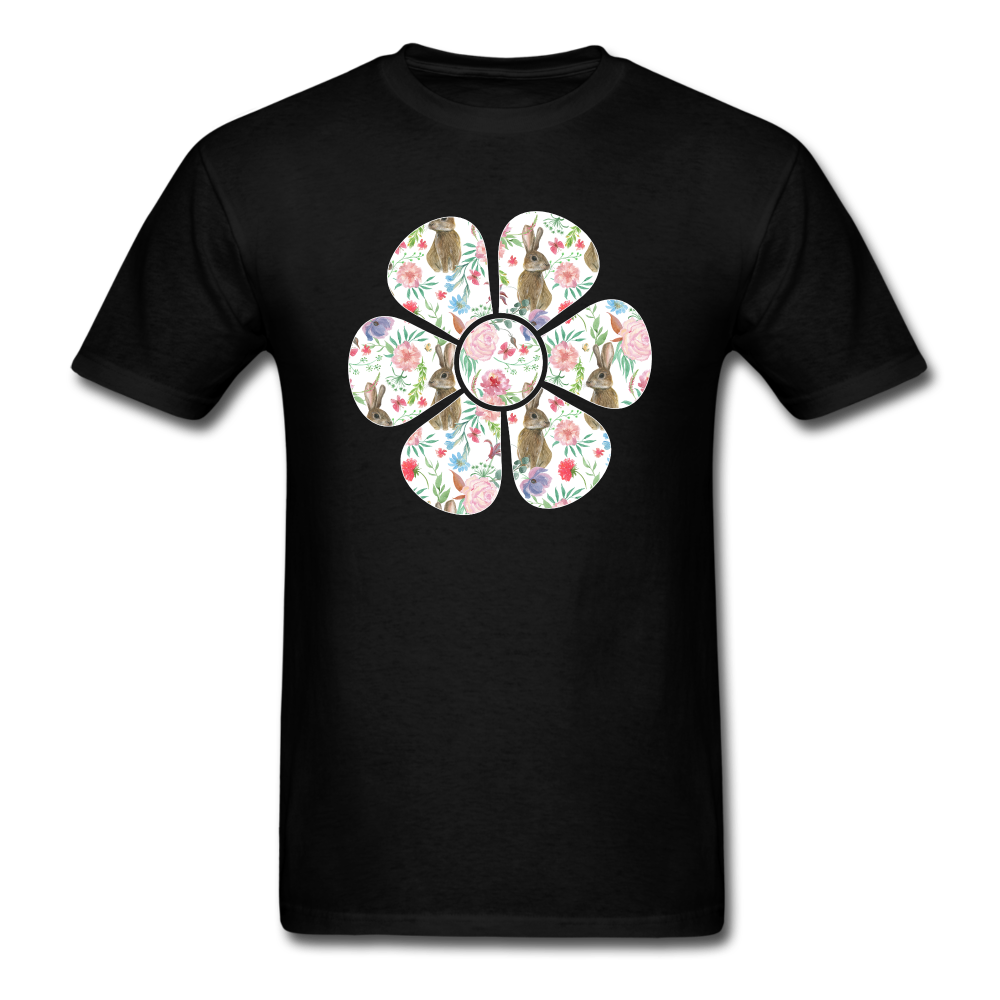 8145 1/4S The Brown Bunny Flower PREMIUM TSHIRT - black