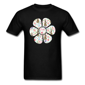 8145 1/4S The Brown Bunny Flower PREMIUM TSHIRT - black