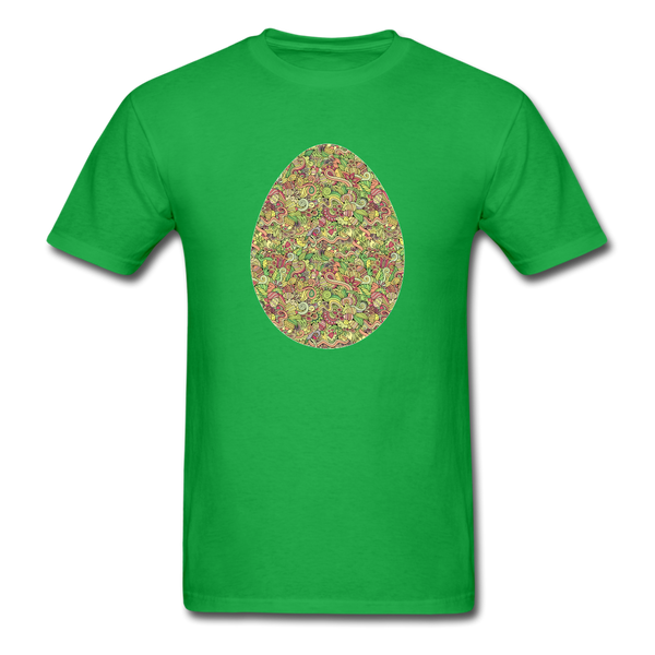 8143 1/4S Easter Collage Egg PREMIUM TSHIRT - bright green