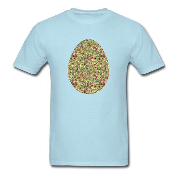 8143 1/4S Easter Collage Egg PREMIUM TSHIRT - powder blue