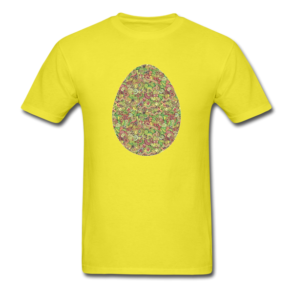 8143 1/4S Easter Collage Egg PREMIUM TSHIRT - yellow