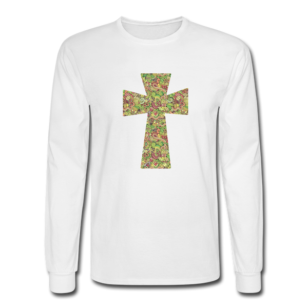 8143 4/4S Easter Collage Cross PREMIUM TSHIRT - white