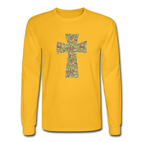 8143 4/4S Easter Collage Cross PREMIUM TSHIRT - gold