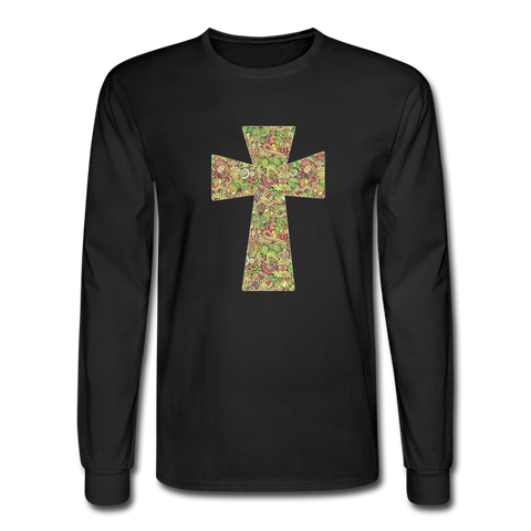 8143 4/4S Easter Collage Cross PREMIUM TSHIRT - black