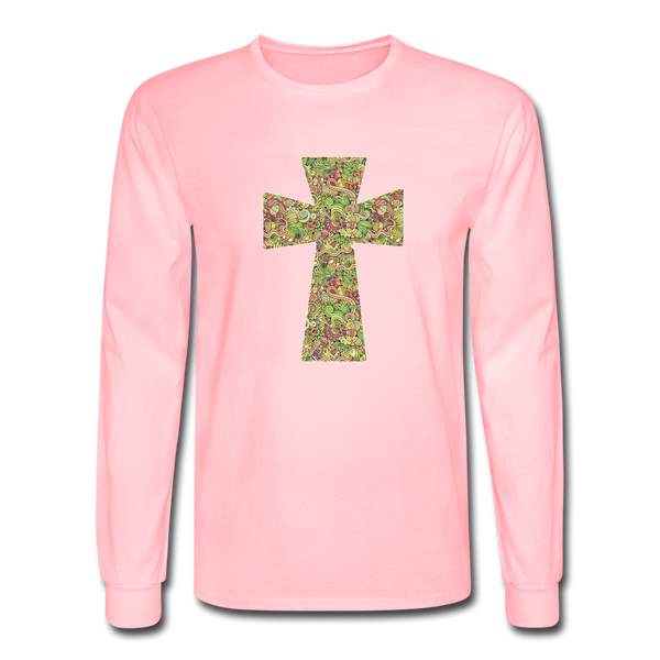 8143 4/4S Easter Collage Cross PREMIUM TSHIRT - pink