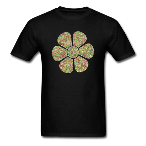 8143 1/4S Easter Collage Flower PREMIUM TSHIRT - black