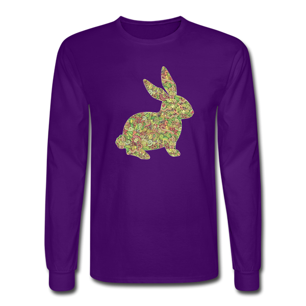 8143 4/4S Easter Collage Bunny PREMIUM TSHIRT - purple