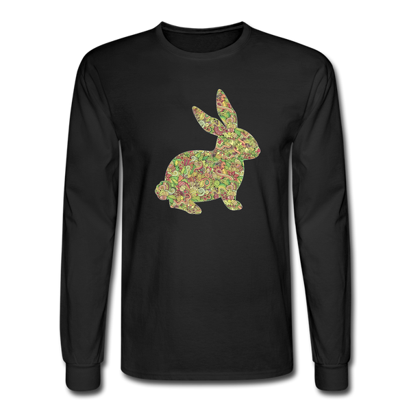 8143 4/4S Easter Collage Bunny PREMIUM TSHIRT - black