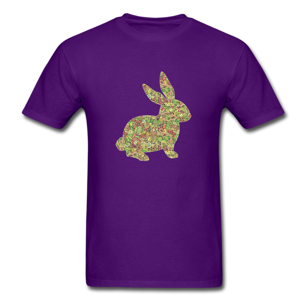 8143 1/4S Easter Collage Bunny PREMIUM TSHIRT - purple