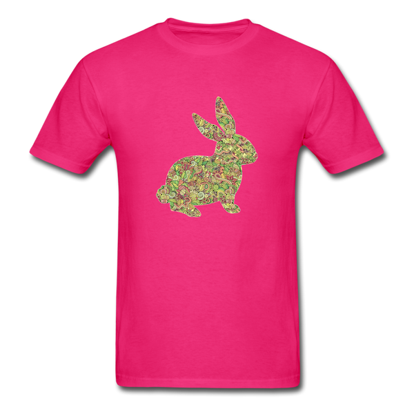 8143 1/4S Easter Collage Bunny PREMIUM TSHIRT - fuchsia