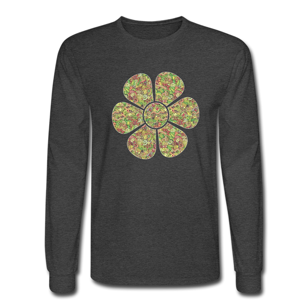 8143 4/4S Easter Collage Flower PREMIUM TSHIRT - heather black