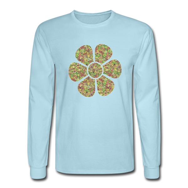 8143 4/4S Easter Collage Flower PREMIUM TSHIRT - powder blue