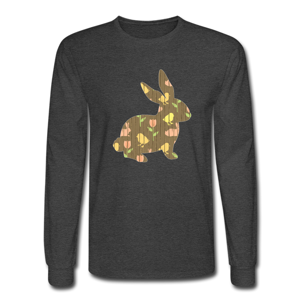 8144 4/4S Easter Panels Bunny PREMIUM TSHIRT - heather black