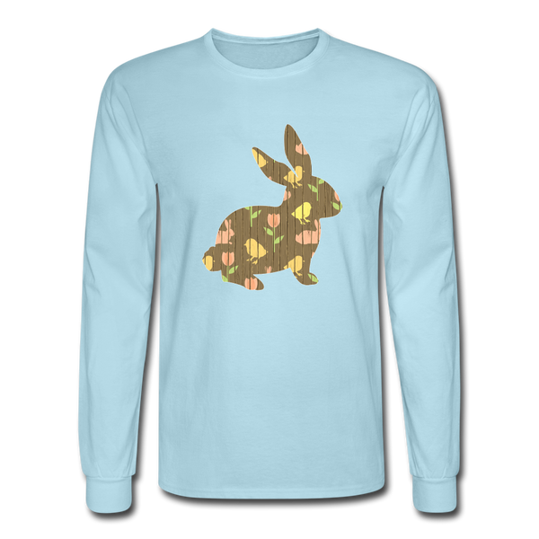 8144 4/4S Easter Panels Bunny PREMIUM TSHIRT - powder blue