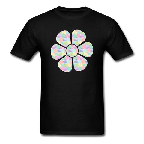 8151 1/4S EggCellent Pastels Flower PREMIUM TSHIRT - black