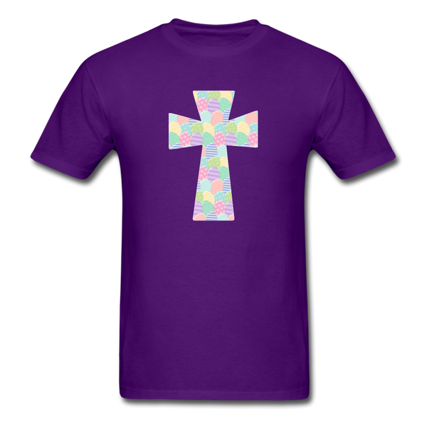 8151 1/4S EggCellent Pastels Cross PREMIUM TSHIRT - purple