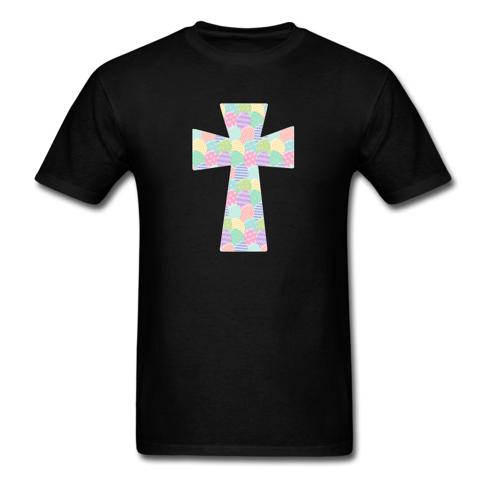 8151 1/4S EggCellent Pastels Cross PREMIUM TSHIRT - black