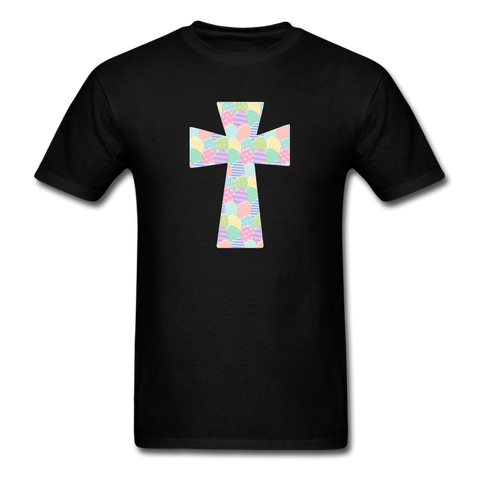 8151 1/4S EggCellent Pastels Cross PREMIUM TSHIRT - black