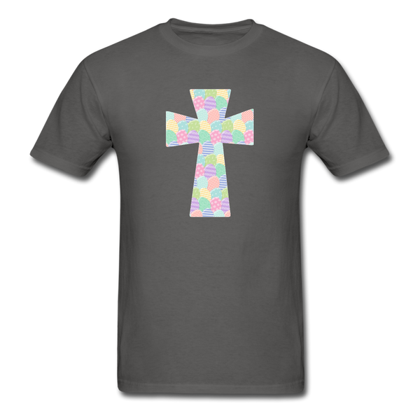 8151 1/4S EggCellent Pastels Cross PREMIUM TSHIRT - charcoal