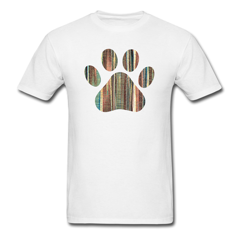 8317 1/4S Homespun Tweed Paw PREMIUM TSHIRT - white