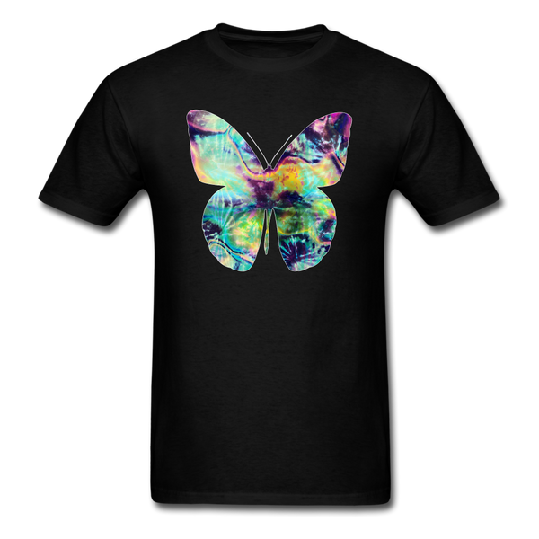 8338 1/4S Crystals Watercolor Tie Dye Butterfly PREMIUM TSHIRT - black