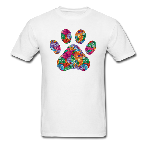 8334 1/4S Myras Sea Life Doodle Paw PREMIUM TSHIRT - white