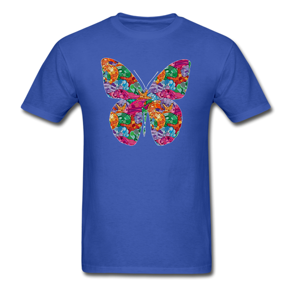 8334 1/4S Myras Sea Life Doodle Butterfly PREMIUM TSHIRT - royal blue