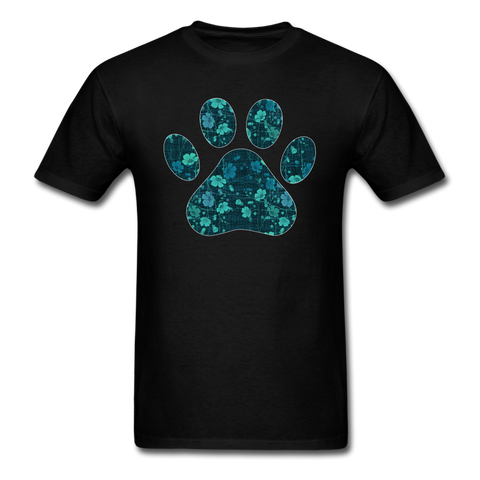 8341 1/4S Vickies Denim Look Vines Paw PREMIUM TSHIRT - black