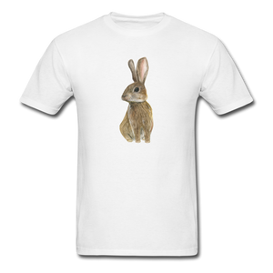 8145 1/4S The Brown Bunny Image PREMIUM TSHIRT - white