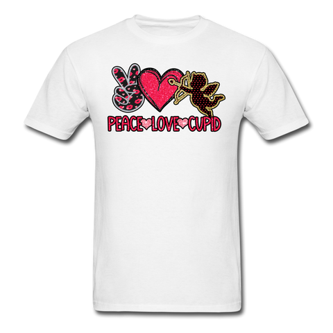 6652 1/4S Peace Love Cupid PREMIUM TSHIRT - white