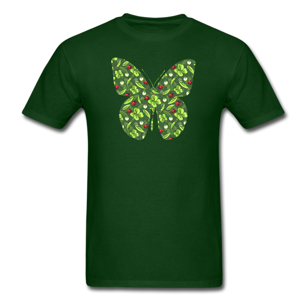 8193 1/4S Ladybug Fly Away Butterfly PREMIUM TSHIRT - forest green