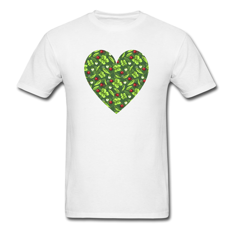 8193 1/4S Ladybug Fly Away Heart PREMIUM TSHIRT - white