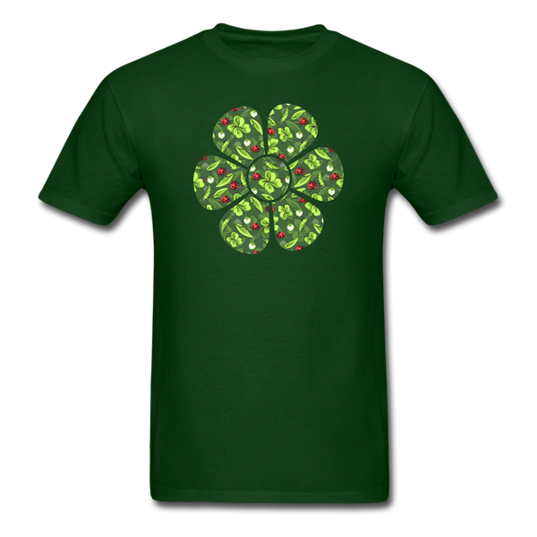 8193 1/4S Ladybug Fly Away Flower PREMIUM TSHIRT - forest green