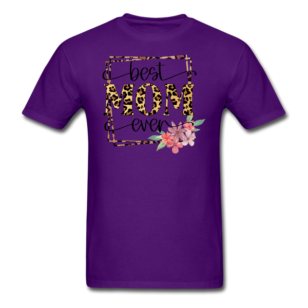 1553 1/4S Best Mom Ever Leopard PREMIUM TSHIRT - purple
