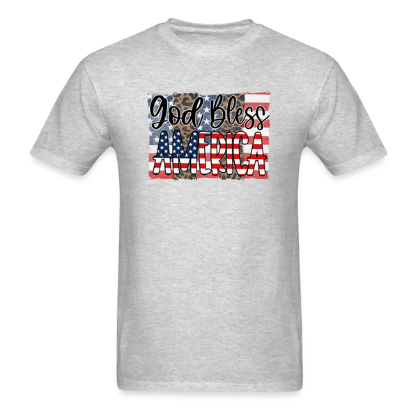 1602 1/4S God Bless America PREMIUM TSHIRT - heather gray